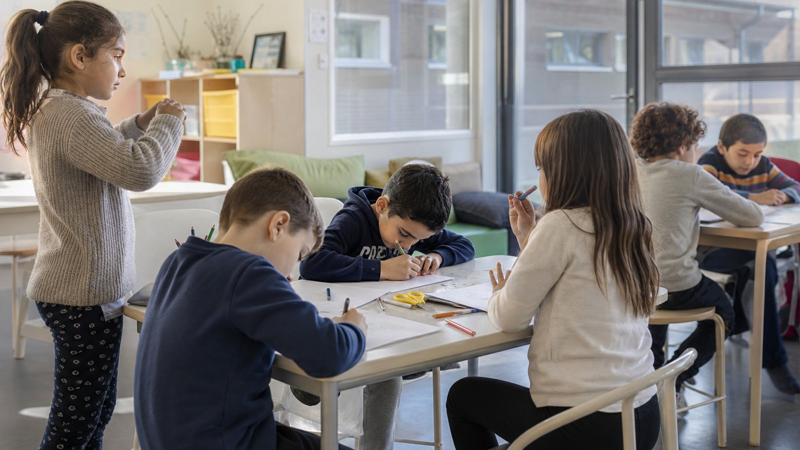 Enfants accueillis au périscolaire après la classe